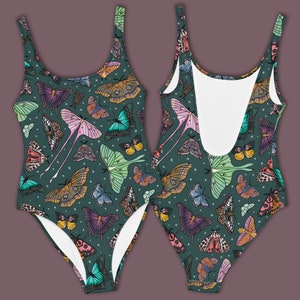Moths & Butterflies One-Piece Swimsuit // Colorful Lepidoptera // Diversity Is Beautiful || One-Piece Swimsuit / Bathing Suit