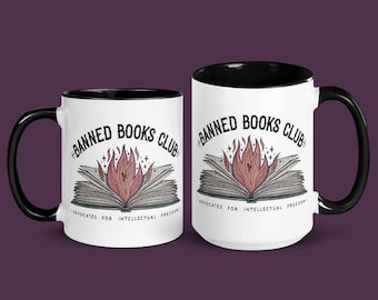 Banned Books Club / pleitbezorgers voor intellectuele vrijheid | Mok met gekleurde binnenkant
