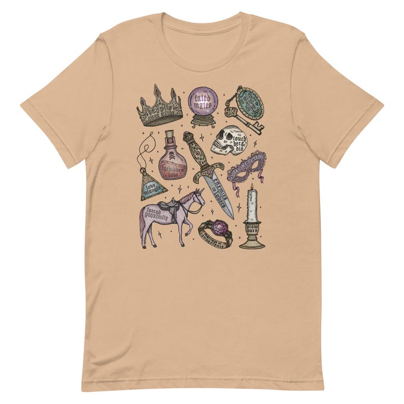 The Romantasy Tropes Bookish Tee / Fantasy Romance Historical Romance | Unisex Classic Tshirt