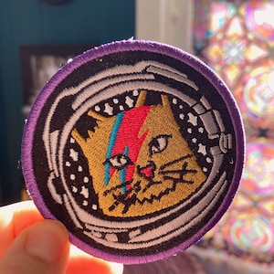 Ground Control to Meowjor Tomcat // Space Kitty Patch | Embroidered Patch