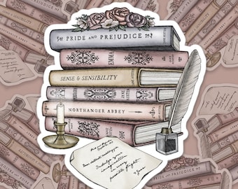 Jane Austen Book Collection | Letter From Jane | Bubble-free stickers