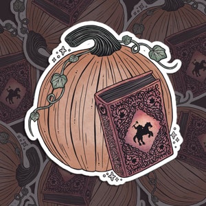 The Headless Horseman Vintage Book / Magic Pumpkin | Bubble-free stickers