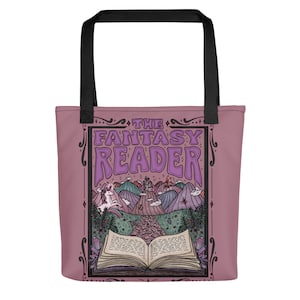 Bolsa de tela Fantasy Reader: diseño retro de libros, 38 cm Tapestry