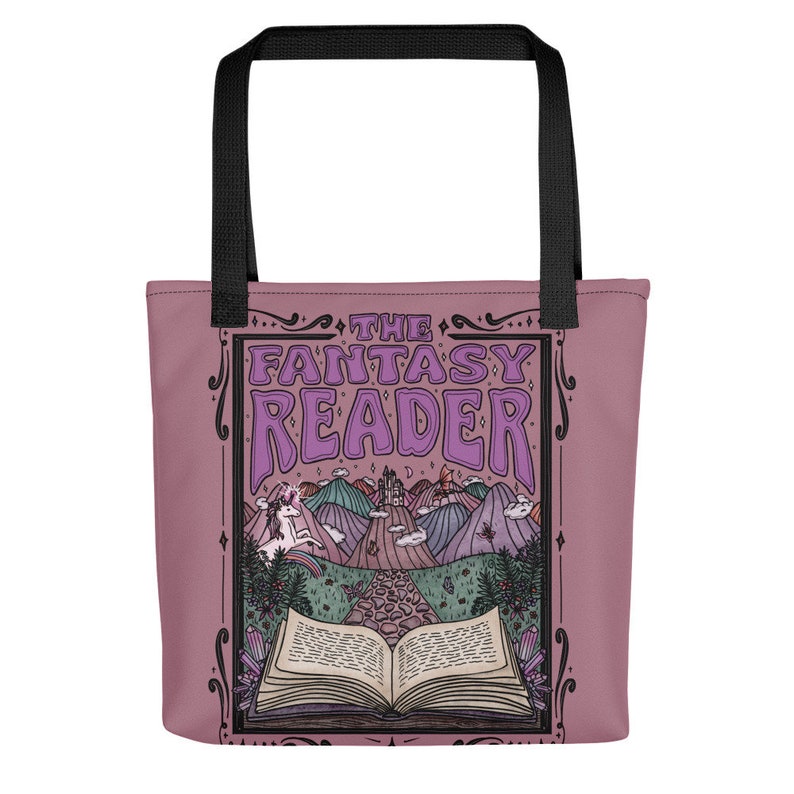 Bolsa de tela Fantasy Reader: diseño retro de libros, 38 cm Tapestry
