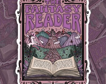 The Fantasy Reader // Bookish Sticker // Fantasy Book Lovers || Bubble-free Stickers