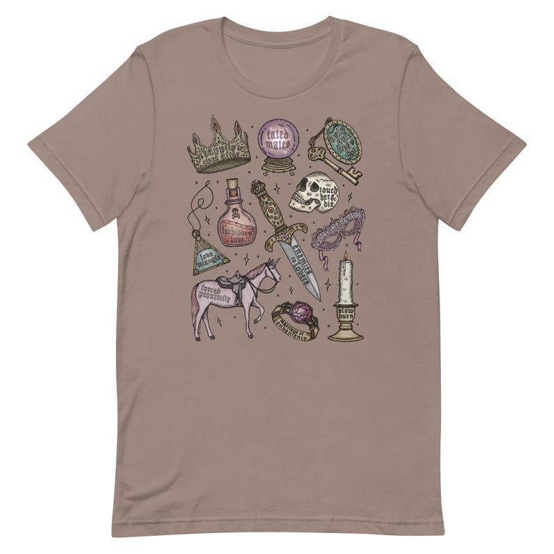 The Romantasy Tropes Bookish Tee / Fantasy Romance Historical Romance | Unisex Classic Tshirt