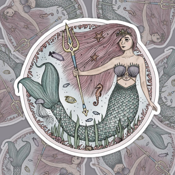 Buy Mermaid Enchantress of the Sea Bubble free Stickers Online in