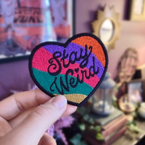 Stay Weird // Retro Patch Embroidered Patches image 1