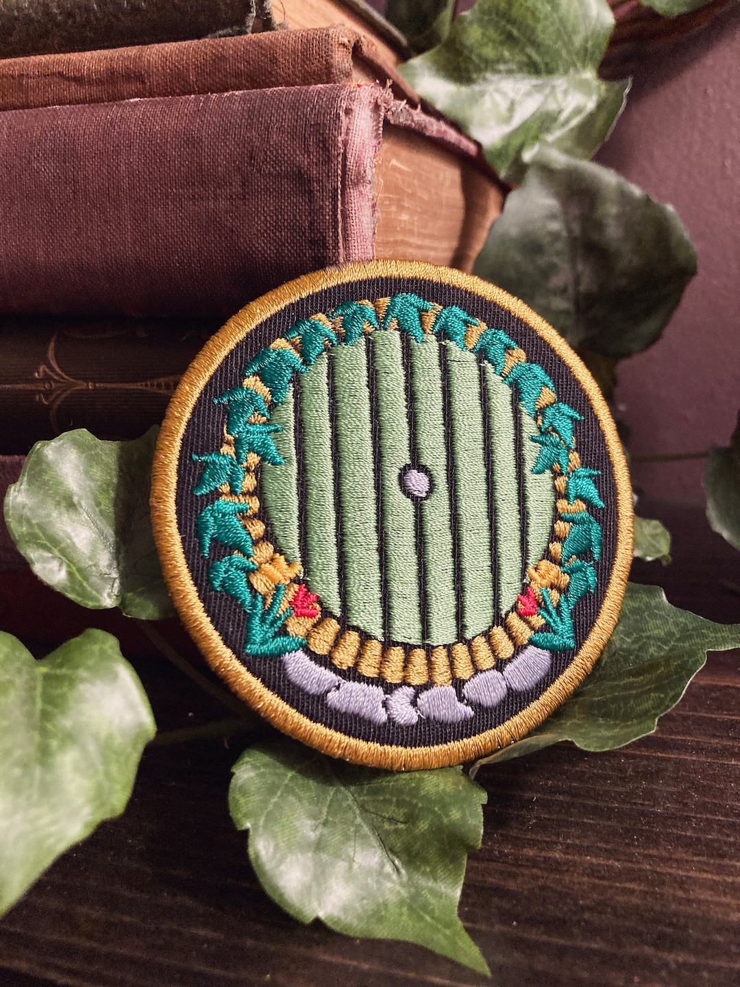 Bag End // Cottage Circle Door Patch Embroidered Patch Etsy