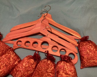 Coat hangers, Tie hanger and cedar sachets bundle