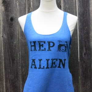 Hep Alien Screenprinted Racerback Tank Top