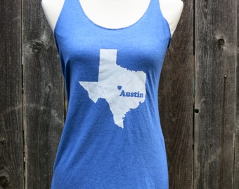 Austin, TX Screenprinted Racerback Tank Top