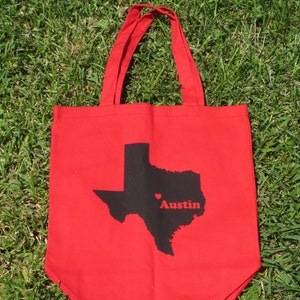 Austin Texas and Texas Forever Canvas Tote Bag