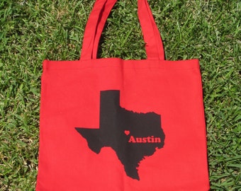 Austin Texas and Texas Forever Canvas Tote Bag