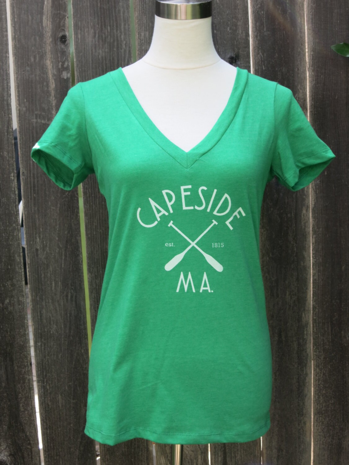 Capside MA. Women's Vneck Screenprinted Shirt - Etsy