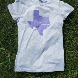 Camiseta de chica Austin Texas serigrafiado