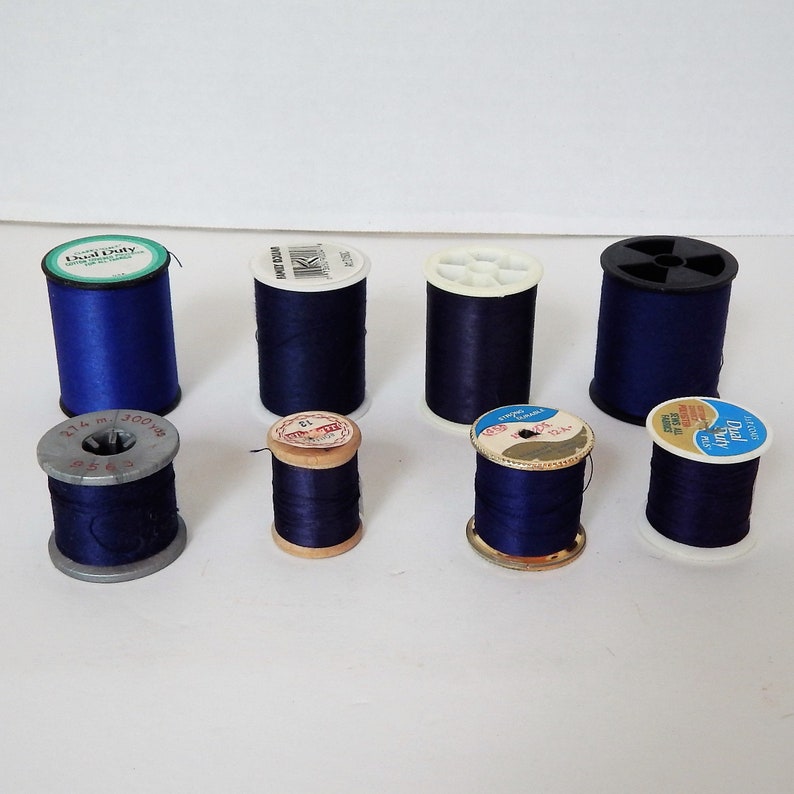 Sewing Thread Shades of Blue Assorted Lot of 22 Spools