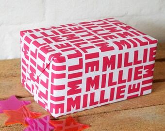 Name Wrapping Paper Personalised , name Wrapping Paper, Personalised Gift Wrap, Your Name on your Wrapping Paper
