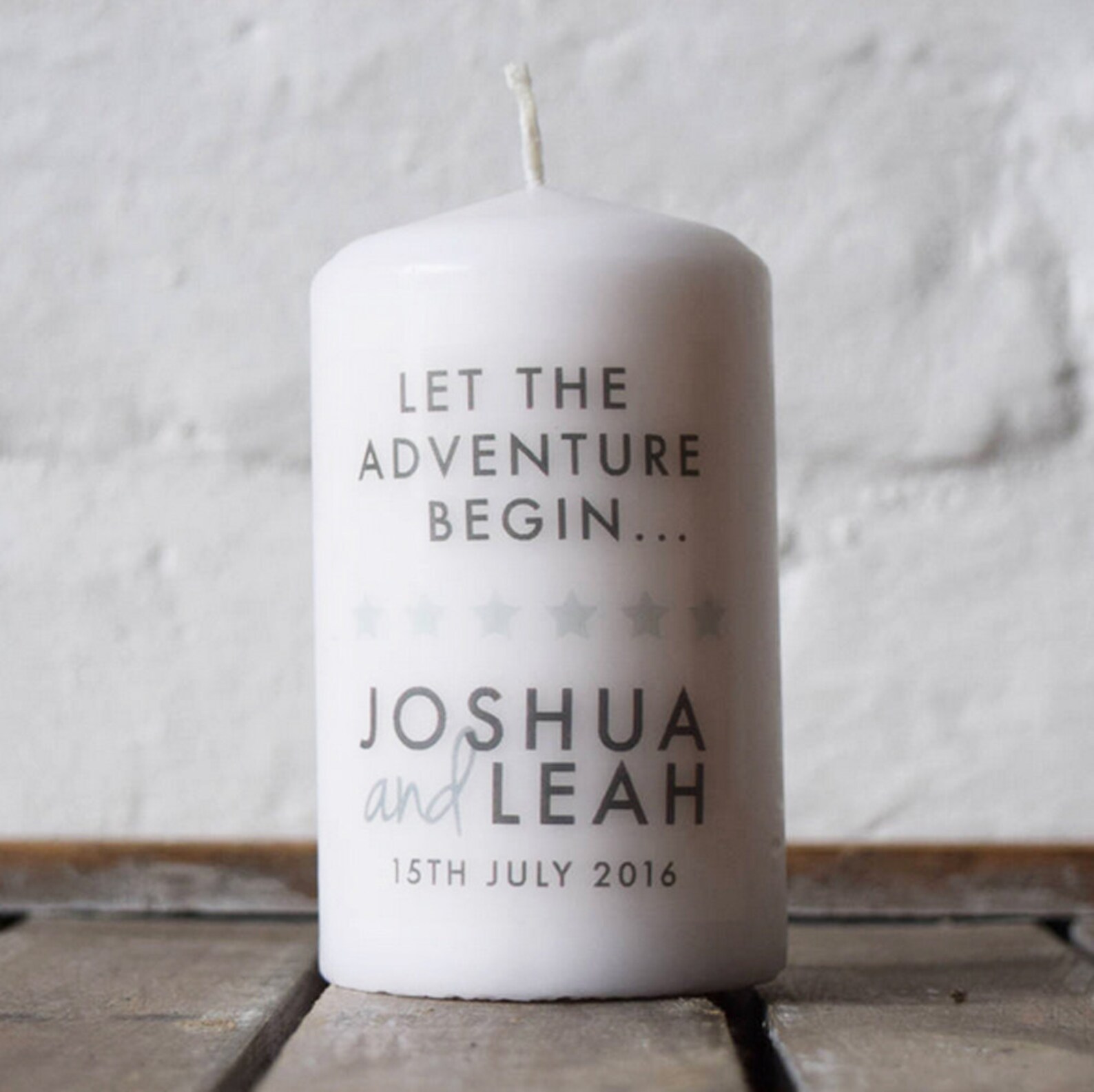 Personalised Wedding Candle / Engagement Couple Candle / Etsy