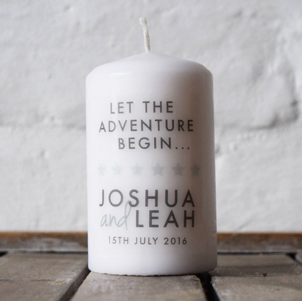 Personalised Wedding Candle / Engagement Couple Candle / Etsy