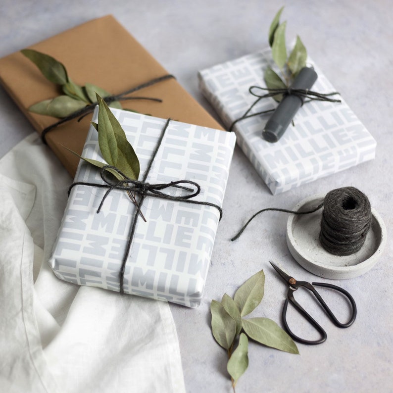 Name Wrapping Paper Birthday Eco Friendly Wrapping Paper Etsy Australia