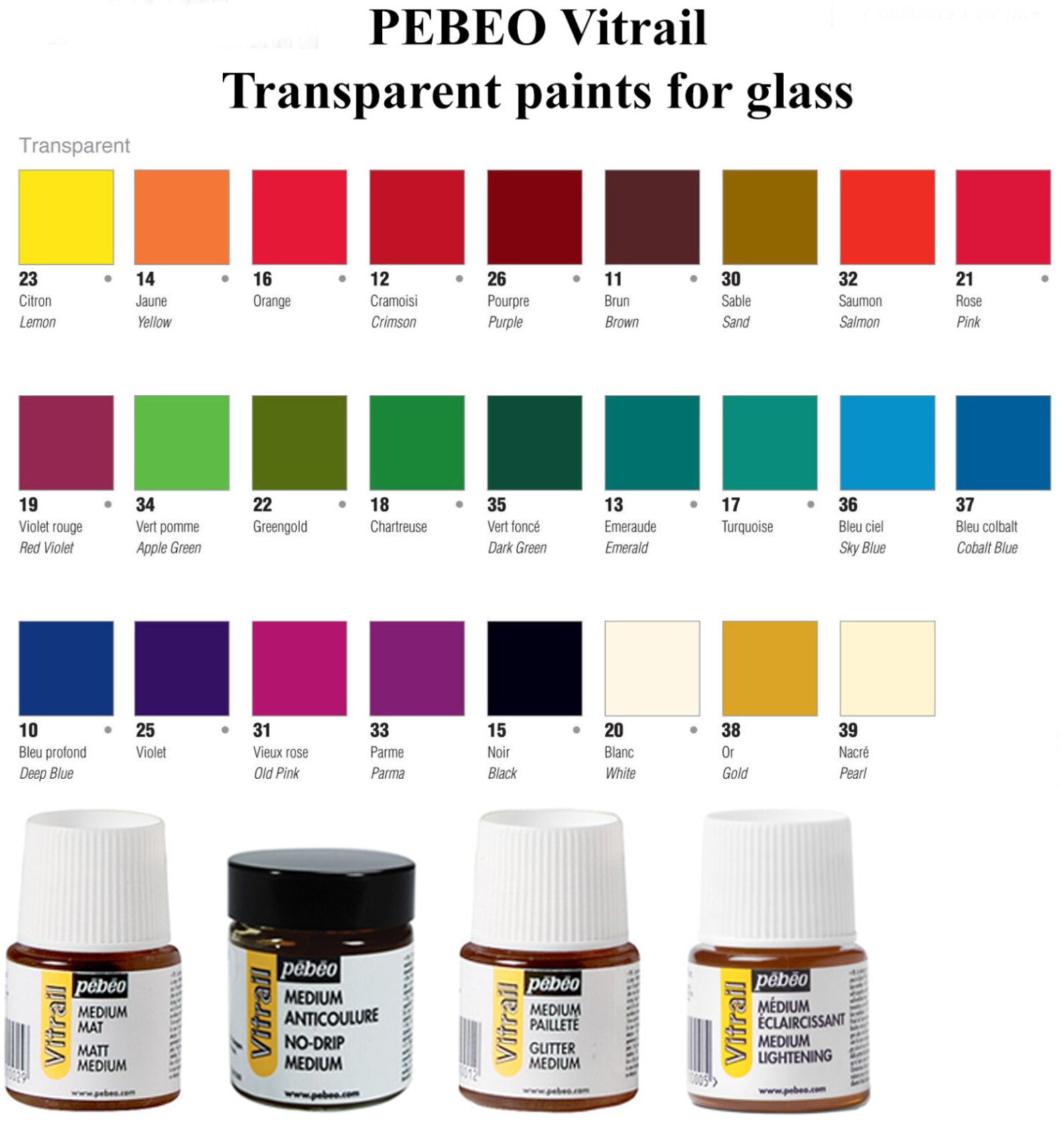 Pebeo Vitrail Stained Glass Effect Color Paints for Glass Etsy Australia