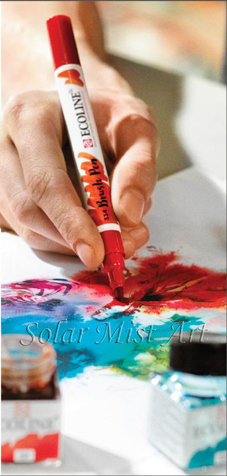 Talens Ecoline Liquid Watercolor Ink Paint Set Artists Aquarell Kit Les ...