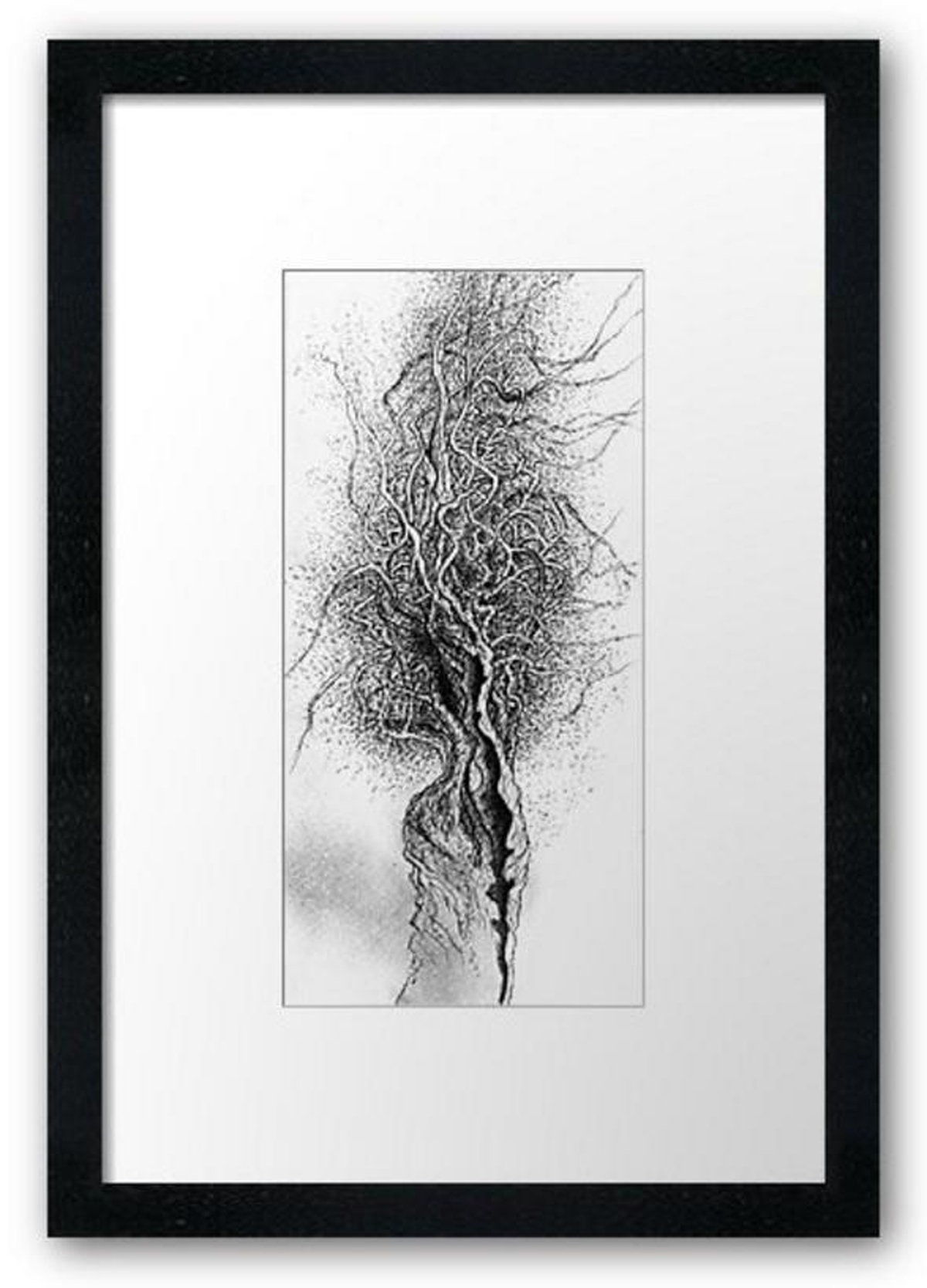 Tree Ink Drawing Print, Forest Landscape Art - Etsy