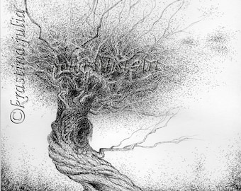 Ballpoint Pen Drawing Tutorials Pen And Ink Tree Drawing Tree
