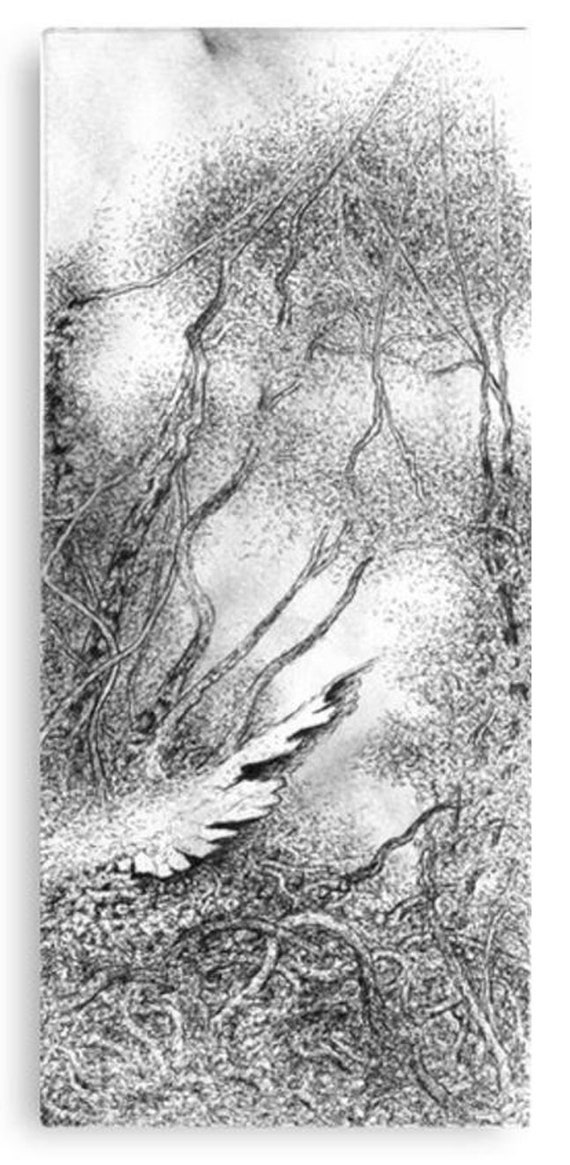 Pen & Ink Art & Collectibles Drawing & Illustration Landscape Ink Art