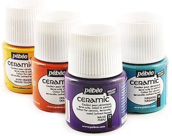 Pintura Pebeo efecto cerámico, acabado esmaltado, base disolvente
