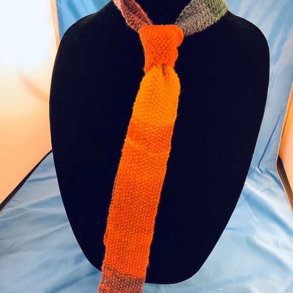 Hand Knit Necktie Etsy