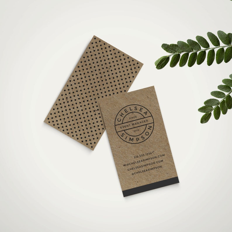 diy premade business card template custom branding instant