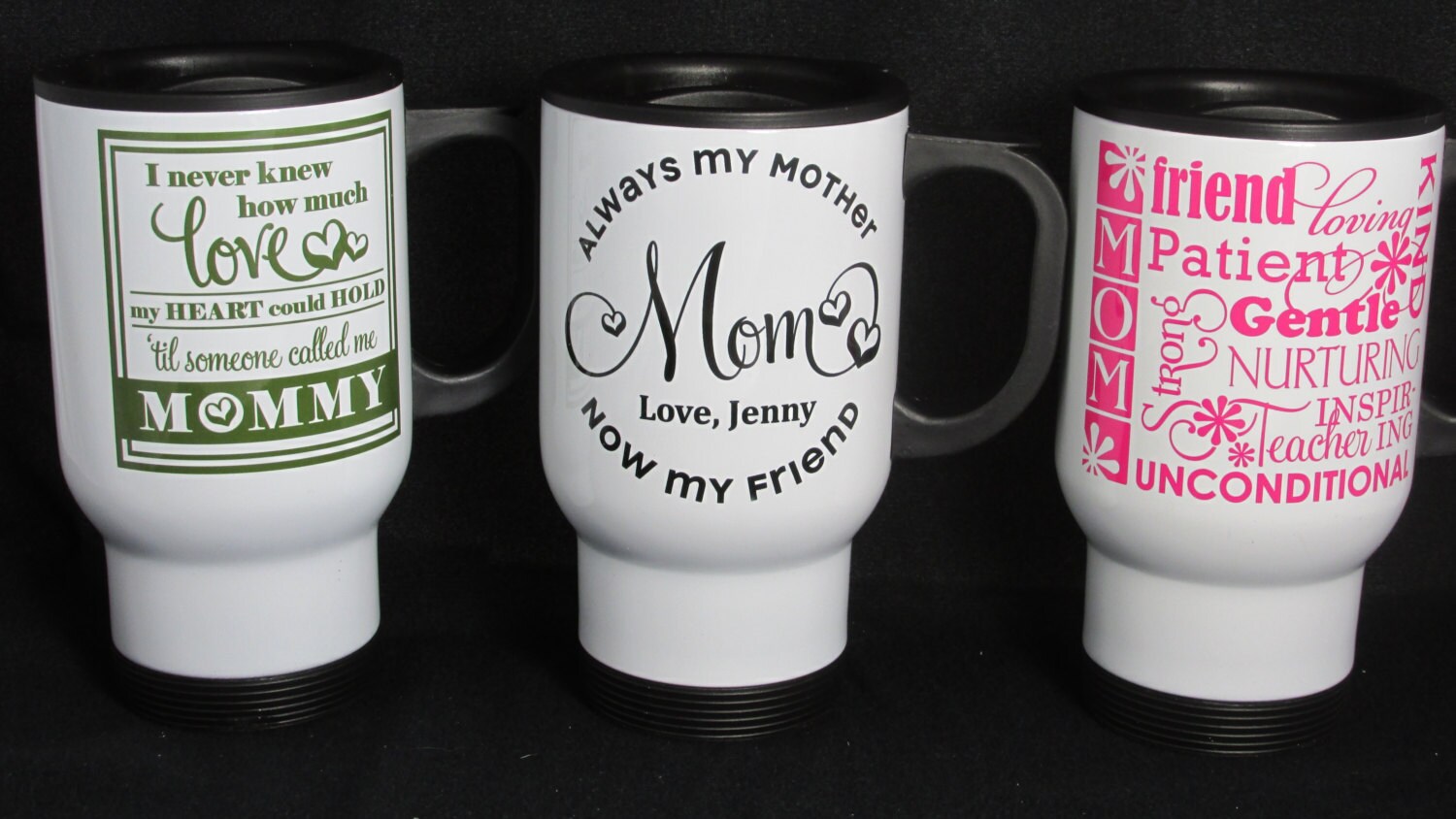 Personalized Custom White Stainless Steel Travel Coffee Mug Etsy