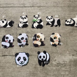 Bügelbild Panda Applikationen Bekleidungszubehör Bild 1