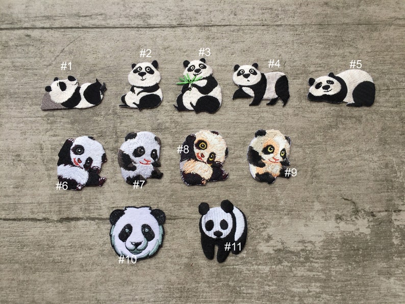 Bügelbild Panda Applikationen Bekleidungszubehör Bild 1