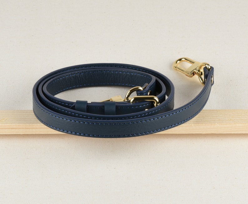 Navy Blue Adjustable Faux Leather Bag Strap Crossbody Strap Etsy
