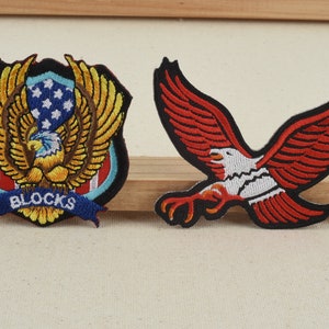 Embroidery Eagle Iron On Appliques Hawk Patch image 3