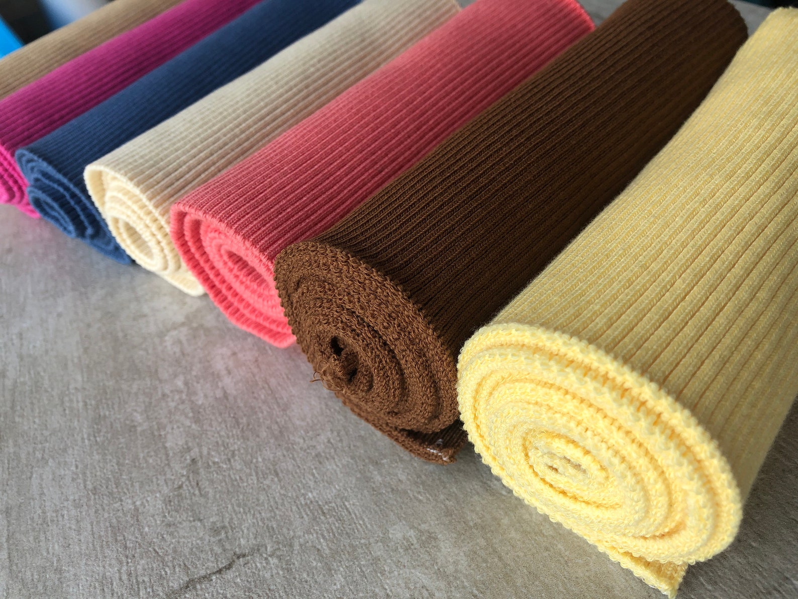 Heavy Weight Elastic Rib Knit Cuffs Waistband Collar Fabric Etsy