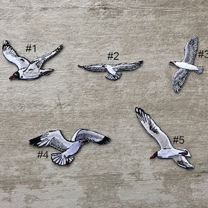 Embroidery Seagull Iron On Appliques Bird Patch