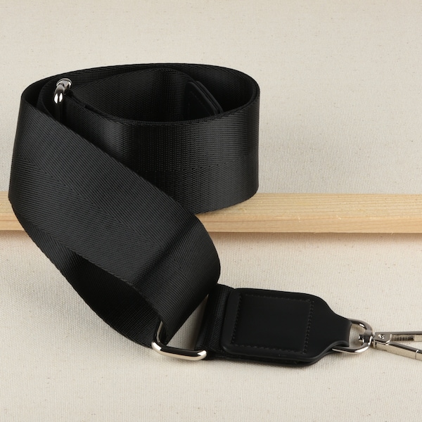 5cm wide Adjustable Crossbody Bag Strap Guitar Strap - Black