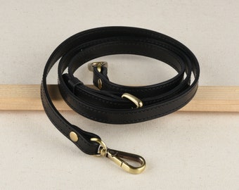 Black Adjustable Faux Leather Purse Strap Shoulder Bag Strap 1.3cm wide