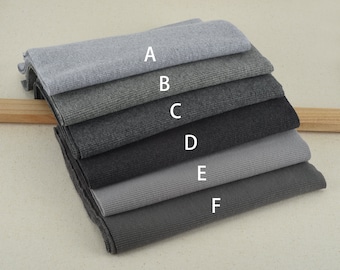 Gray Rib for Sweatshirt Cuffs Waistbands