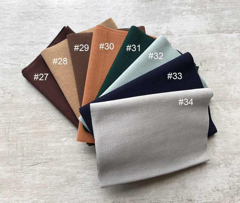 Elastic Rib Knit Cuffs Waistband Collar Fabric Trim SH3191 Etsy