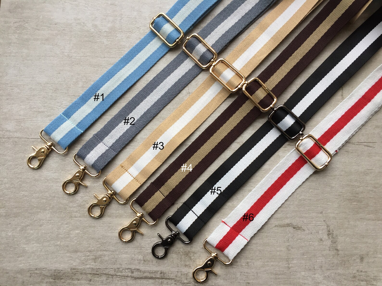 3.8cm wide Poly Cotton Purse Strap Crossbody Striped Strap for Etsy