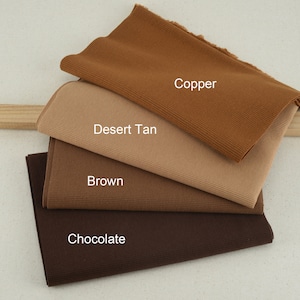 Brown Ribbing for Sweatshirt Cuffs Waistbands