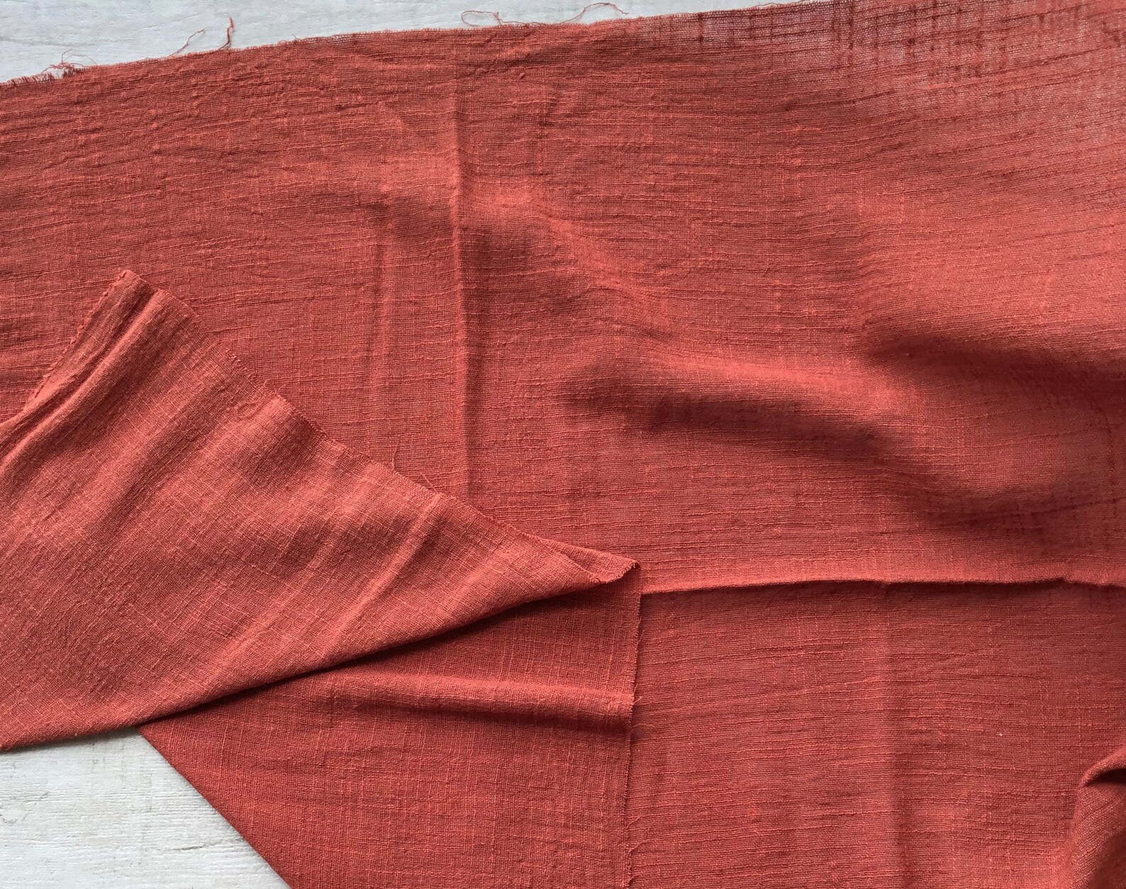 Rust Color Cotton Fabric Sold by Half Yard Etsy