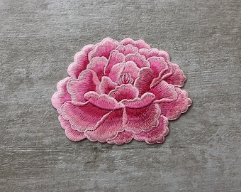 Peony Flower Leaf Lace Fabric Collar Gown Appliques Sew Patch Wedding Decoration
