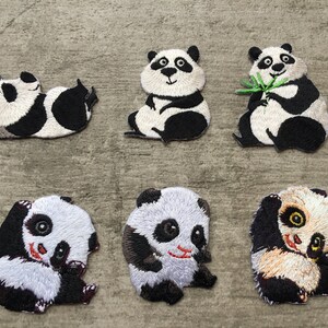 Bügelbild Panda Applikationen Bekleidungszubehör Bild 3