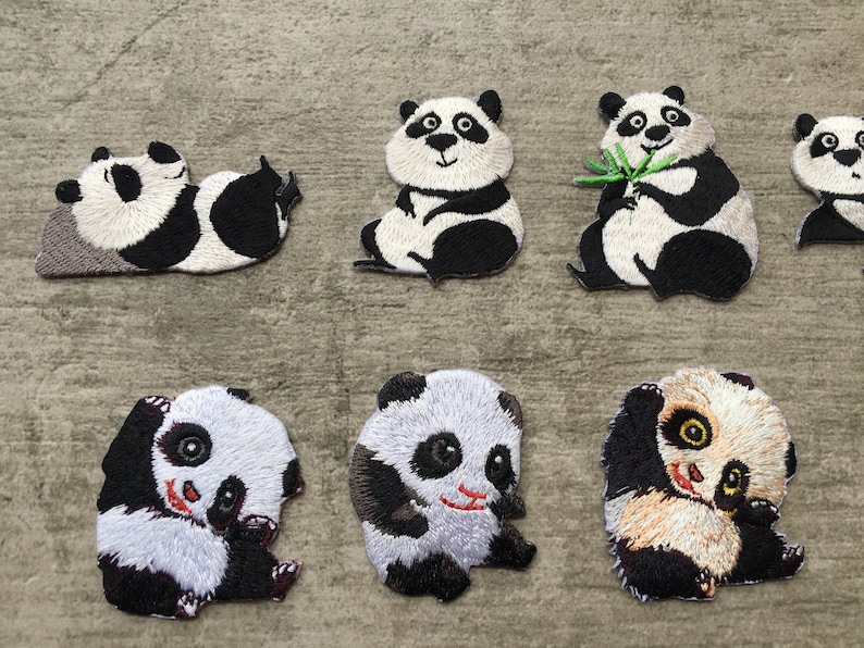 Bügelbild Panda Applikationen Bekleidungszubehör Bild 3